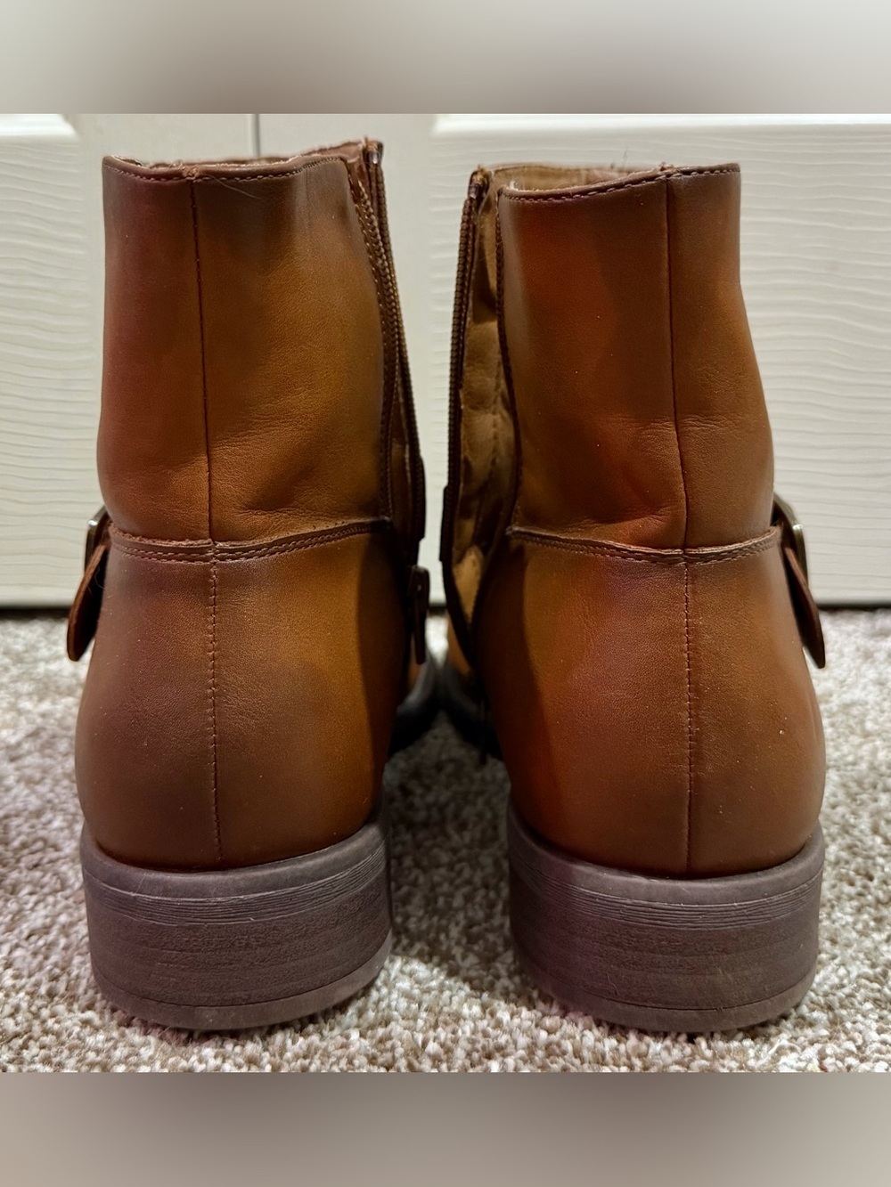 Frye And Co. Faux Leather Cute Buckle Booties, Size 10M Western Cowgirl - Picture 5 of 7